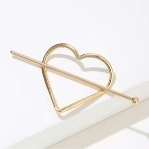 🆕 Golden heart hair pin